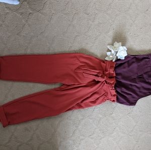 Cropped paperbag pants